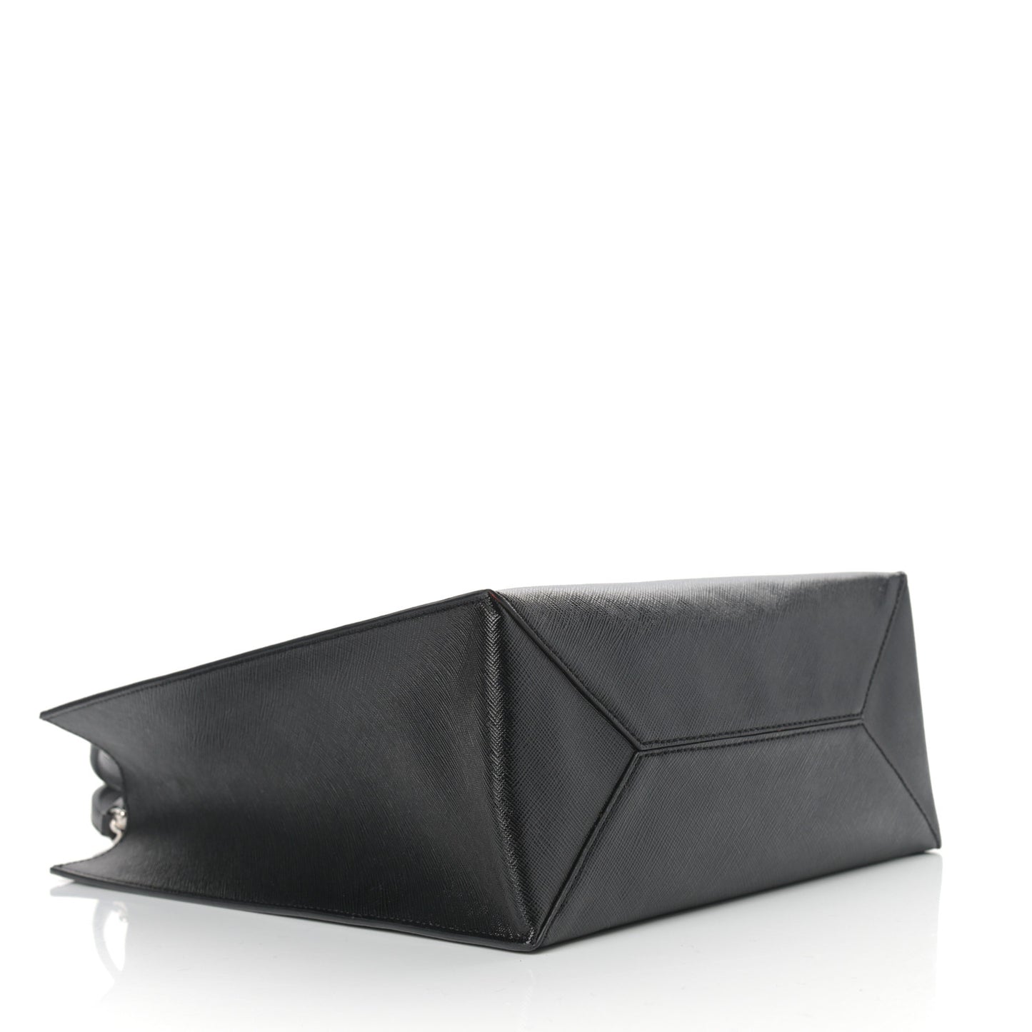 Textured Coated Canvas Stargate Shopper Tote Black