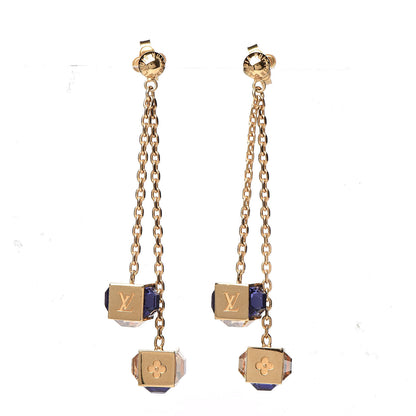 Louis Vuitton Swarovski Gamble Earrings Azur Gold 1 of 4