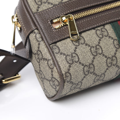 Gucci GG Supreme Monogram Web Small Ophidia Belt Bag 85 34 Dark Brown 8 of 9