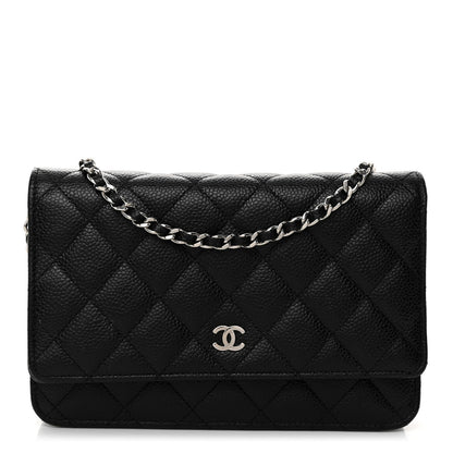 Chanel Caviar Quilted Wallet on Chain WOC Black 1 of 12