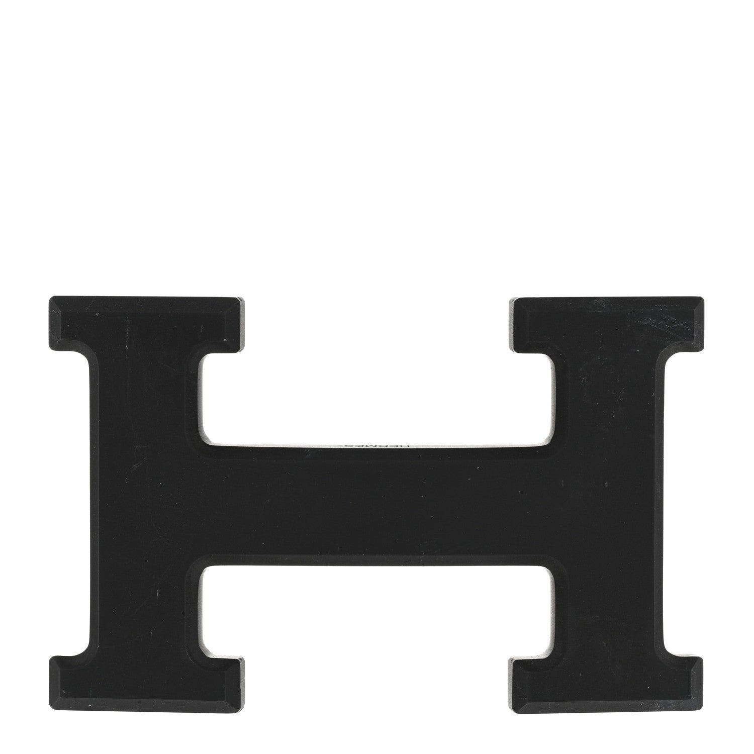 Hermes PVD Plated 32mm H Belt Buckle Black 1 of 4