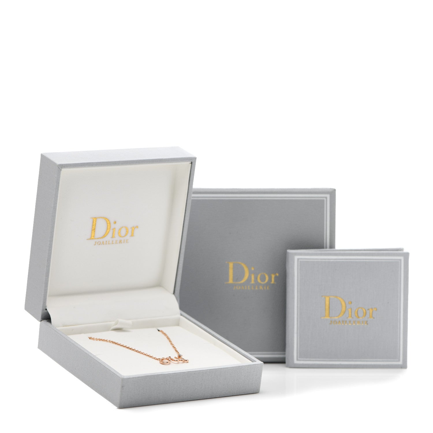 Christian Dior 18K Rose Gold Diamond Oui Pendant Necklace 5 of 5