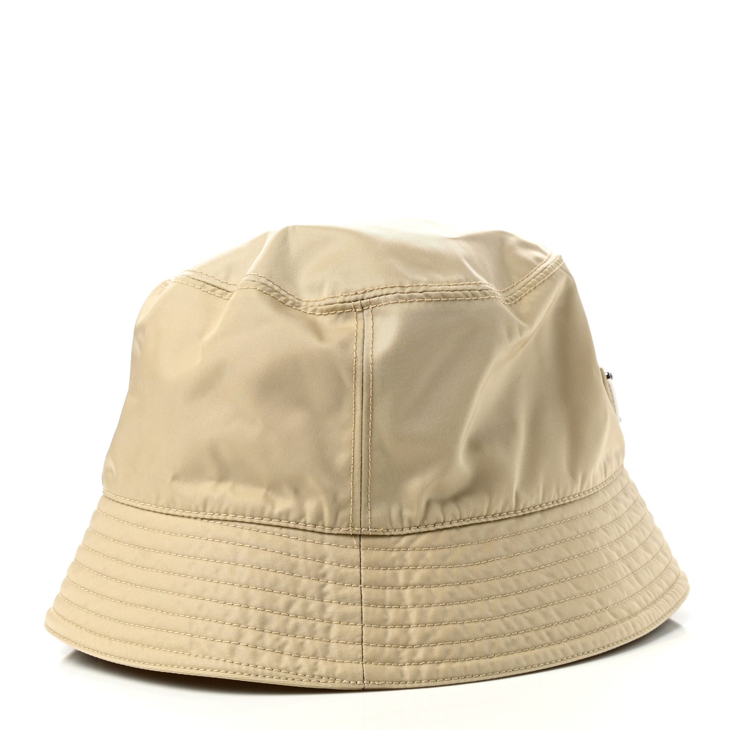 Re-Nylon Metal Triangle Logo Womens Bucket Hat M Deserto