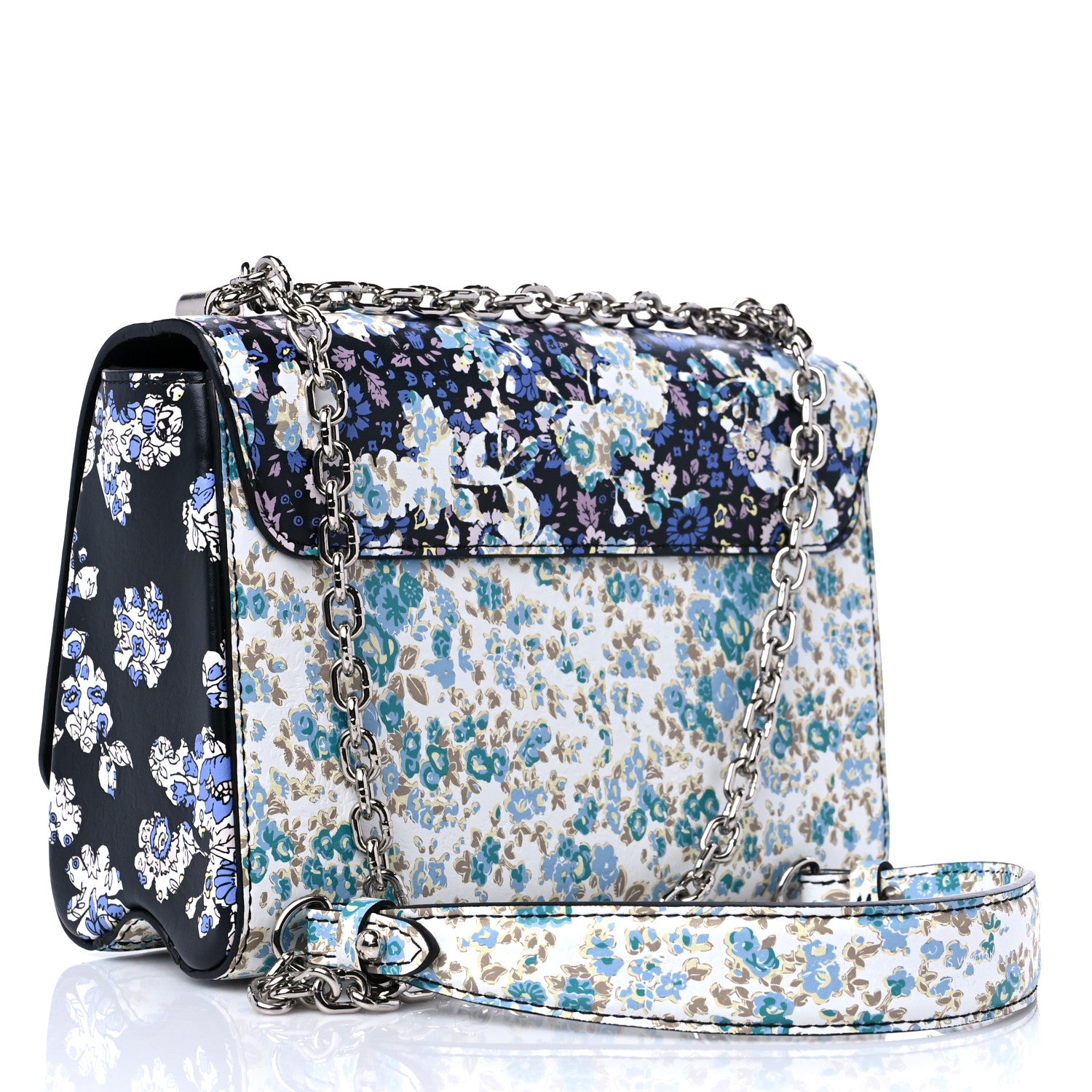 Louis Vuitton Printed Calfskin Flower Twist Shoulder Bag MM 4 of 9
