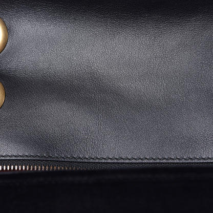 Gucci Velvet Matelasse Marquise Crystals Embroidered Small GG Marmont Shoulder Bag Black 8 of 11