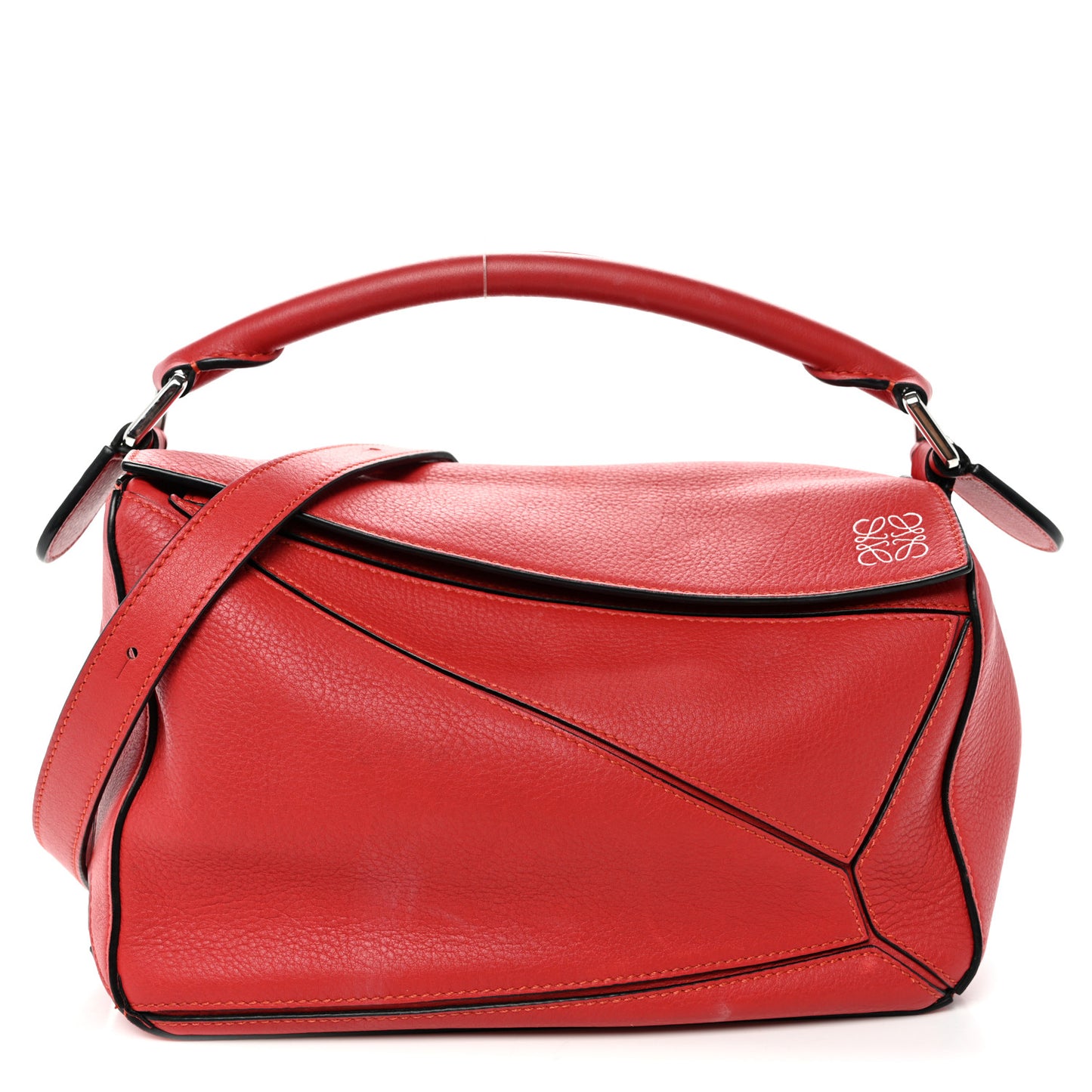 Calfskin Small Puzzle Bag Scarlet