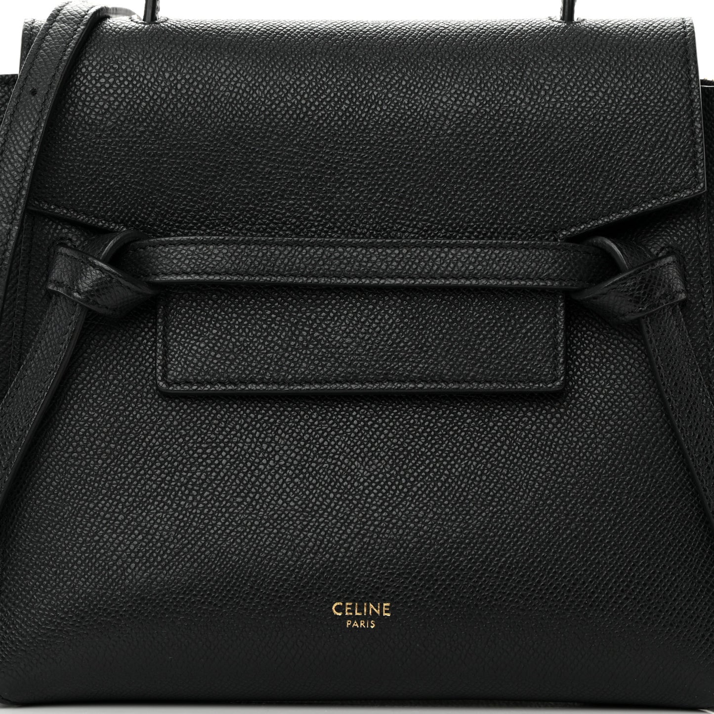 Grained Calfskin Nano Belt Bag Black