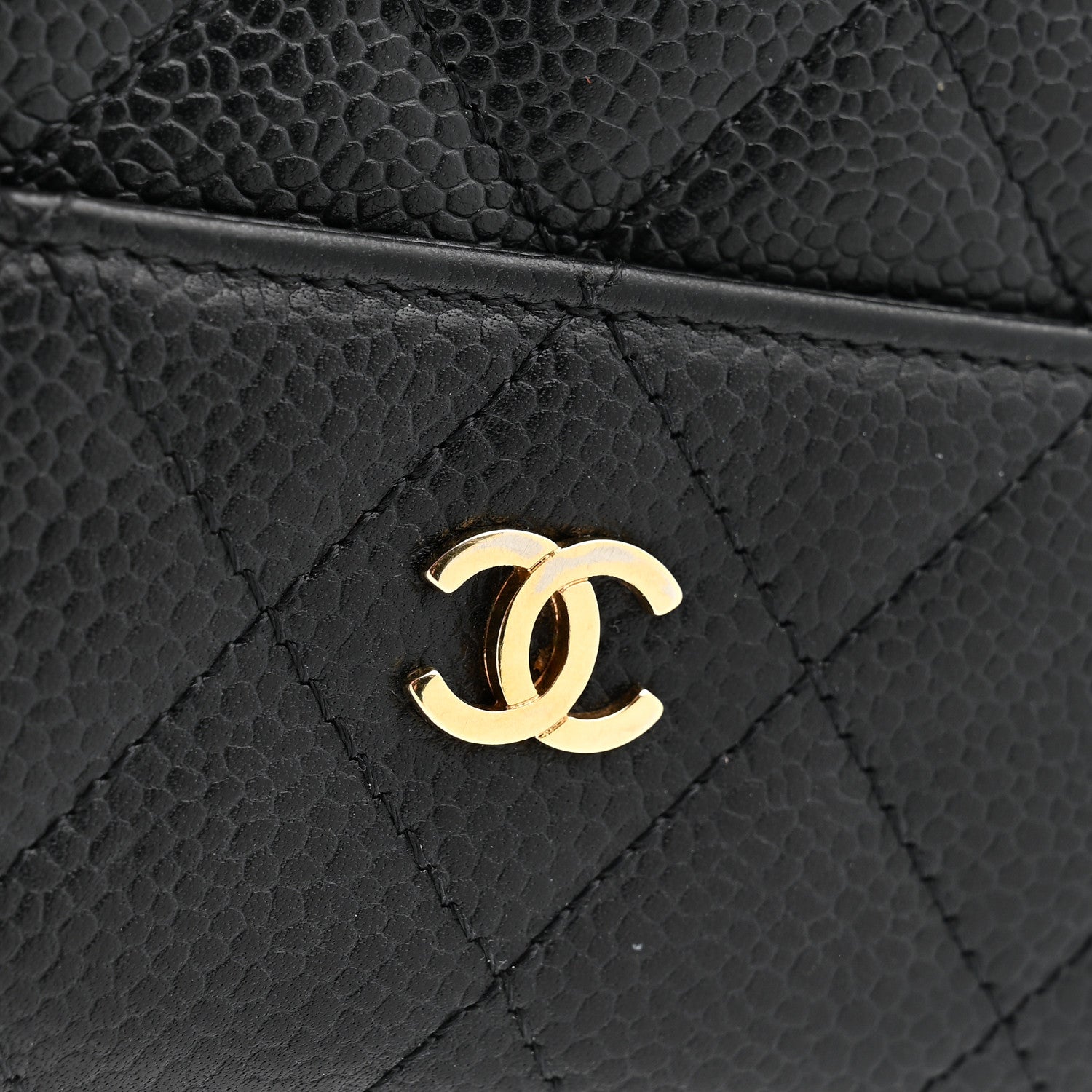 Chanel Caviar Quilted Compact French Flap Wallet Black 10 of 12
