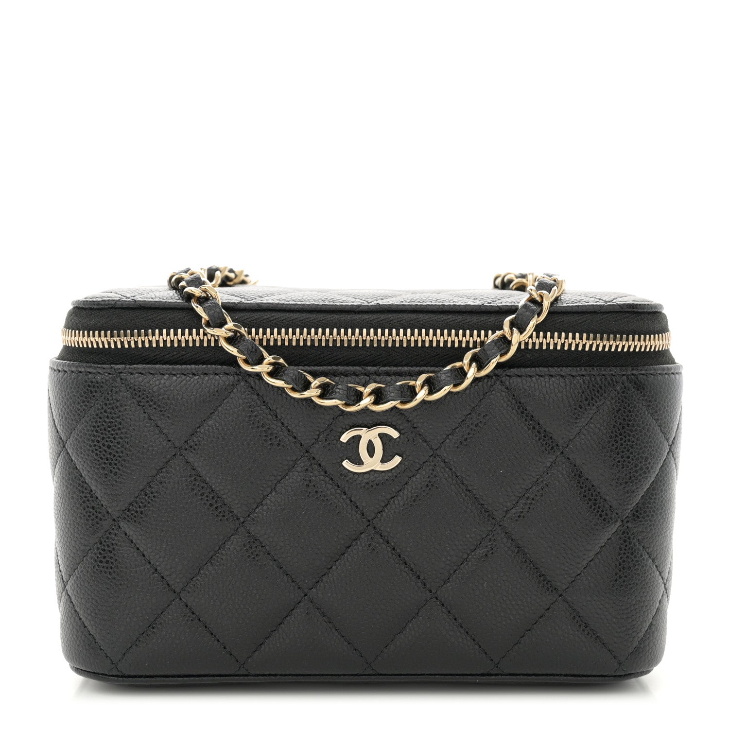 Chanel Caviar Quilted Small Vanity Case With Chain Black 1 of 11