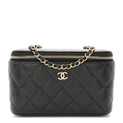 Chanel Caviar Quilted Small Vanity Case With Chain Black 1 of 11