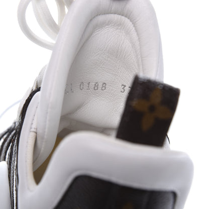 Louis Vuitton Patent Monogram LV Archlight Sneakers 37 White 9 of 12