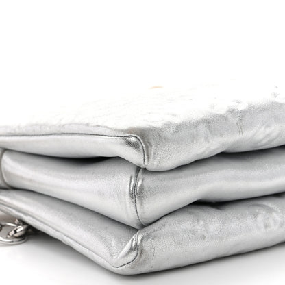 Louis Vuitton Metallic Lambskin Embossed Monogram Coussin BB Silver 10 of 14