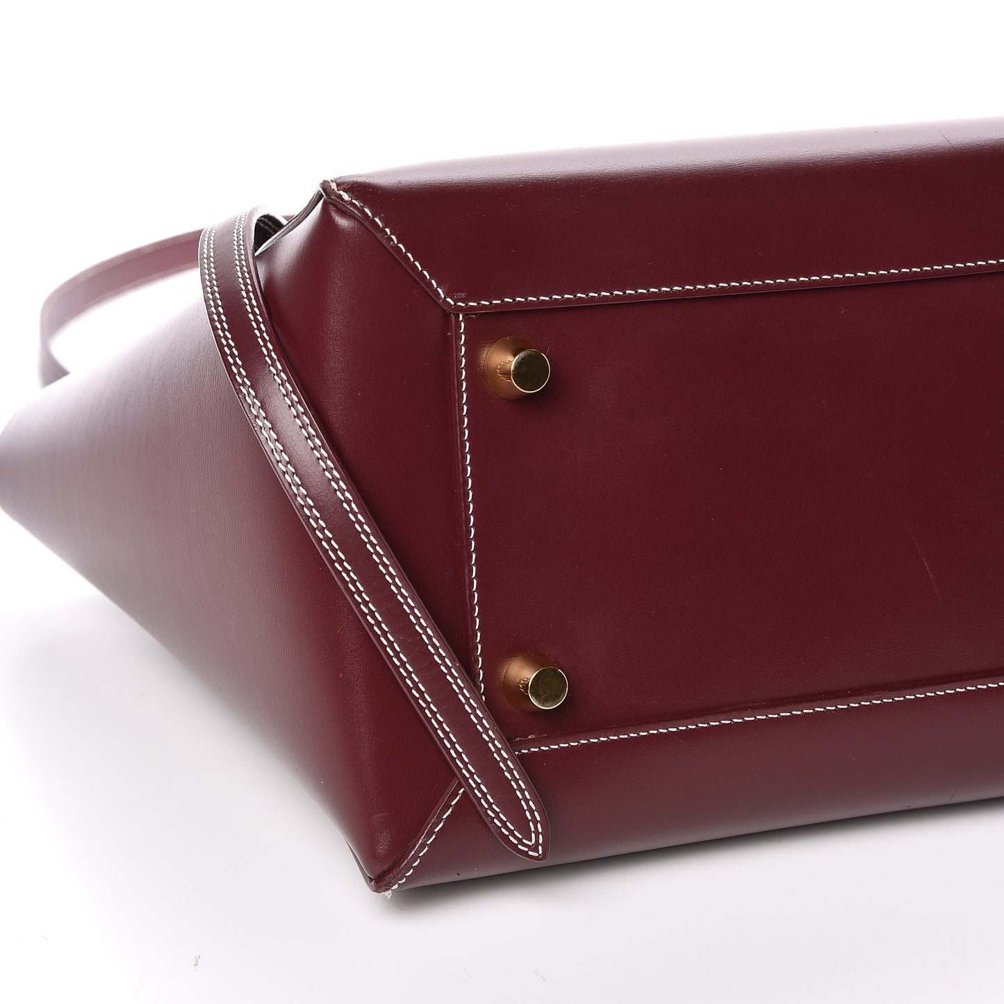 Natural Calfskin Mini Belt Bag Burgundy