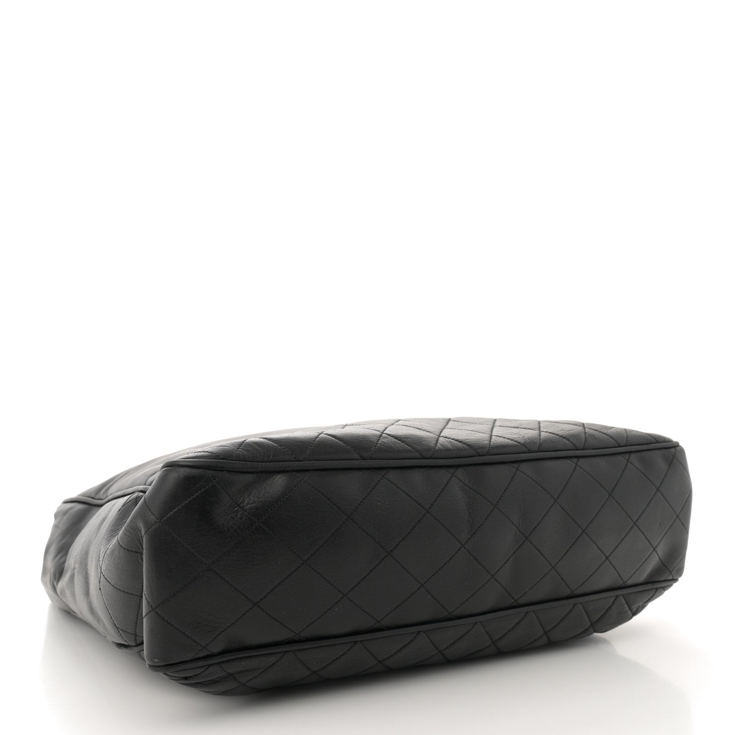 Chanel Lambskin Quilted Shopping Tote Black 4 of 17