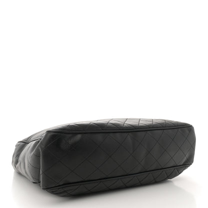 Chanel Lambskin Quilted Shopping Tote Black 4 of 17