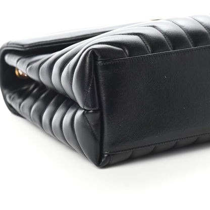 Saint Laurent Calfskin Y Quilted Monogram Medium Loulou Chain Satchel Black 6 of 7