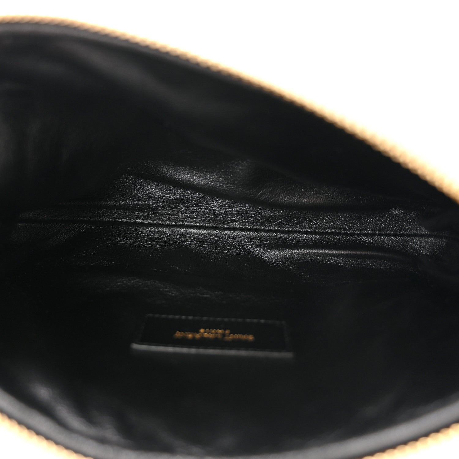 Saint Laurent Lambskin Quilted Gaby Zipped Pouch Crema Soft 5 of 10