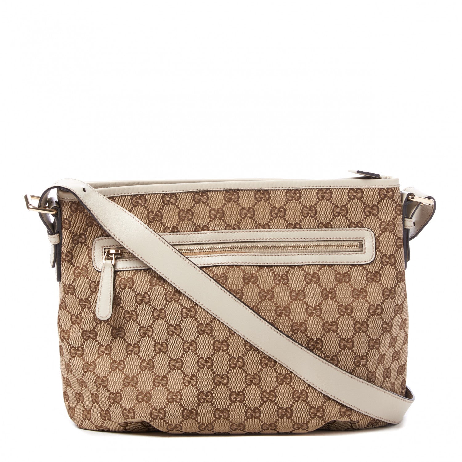 Gucci Monogram Messenger Bag Off White 1 of 7