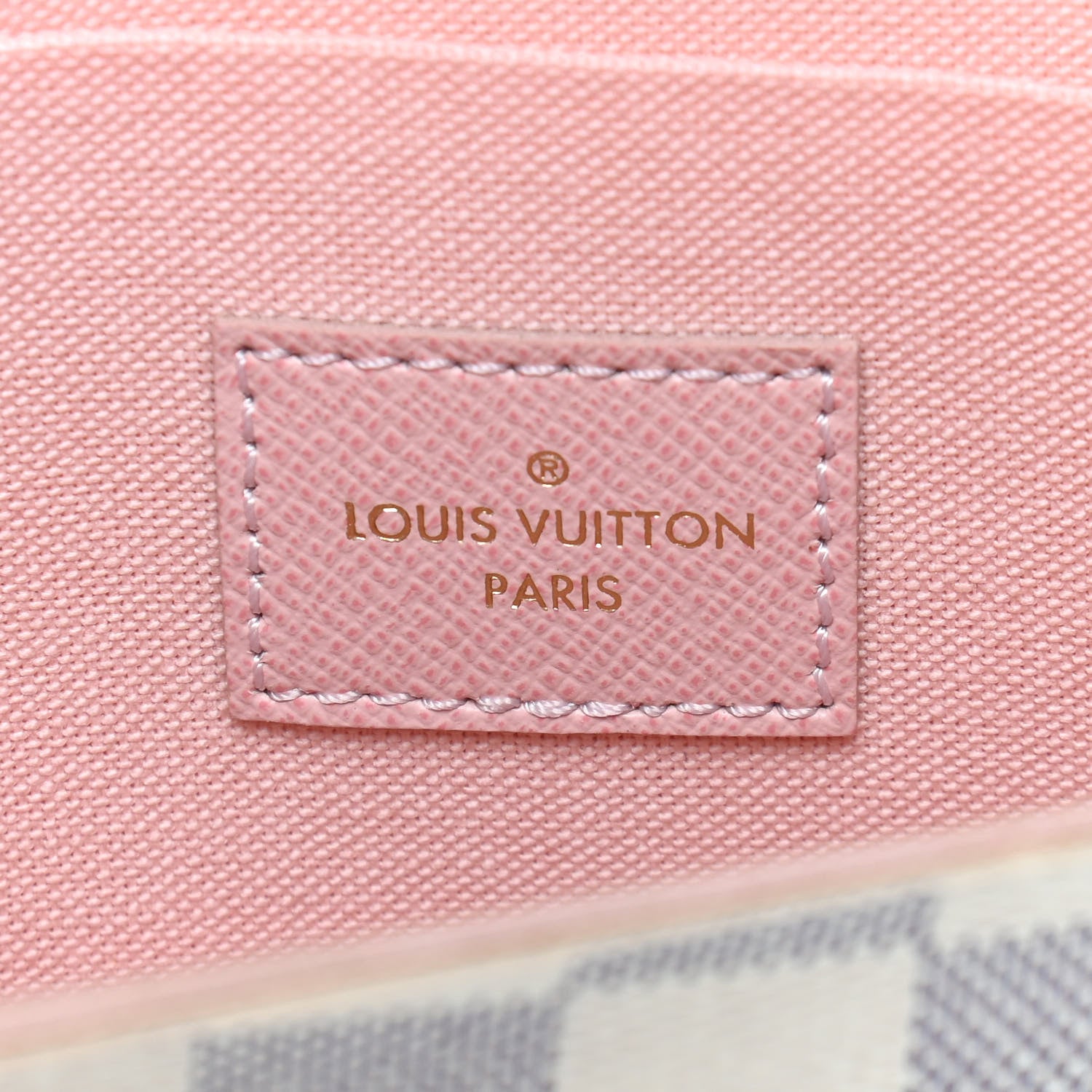 Louis Vuitton Damier Azur Pochette Felicie Chain Wallet Rose Ballerine 6 of 8