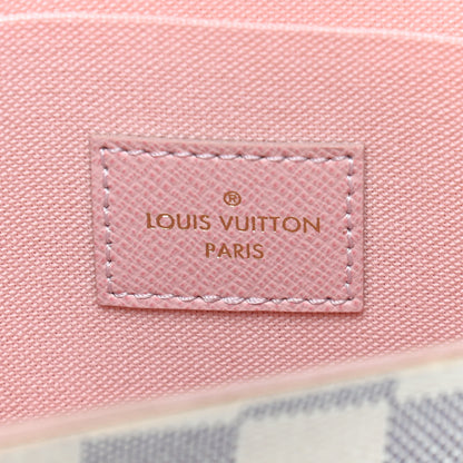 Louis Vuitton Damier Azur Pochette Felicie Chain Wallet Rose Ballerine 6 of 8