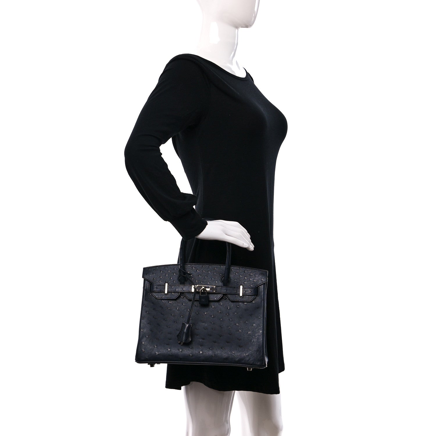 Hermes Ostrich Birkin 30 Bleu Indigo 2 of 14
