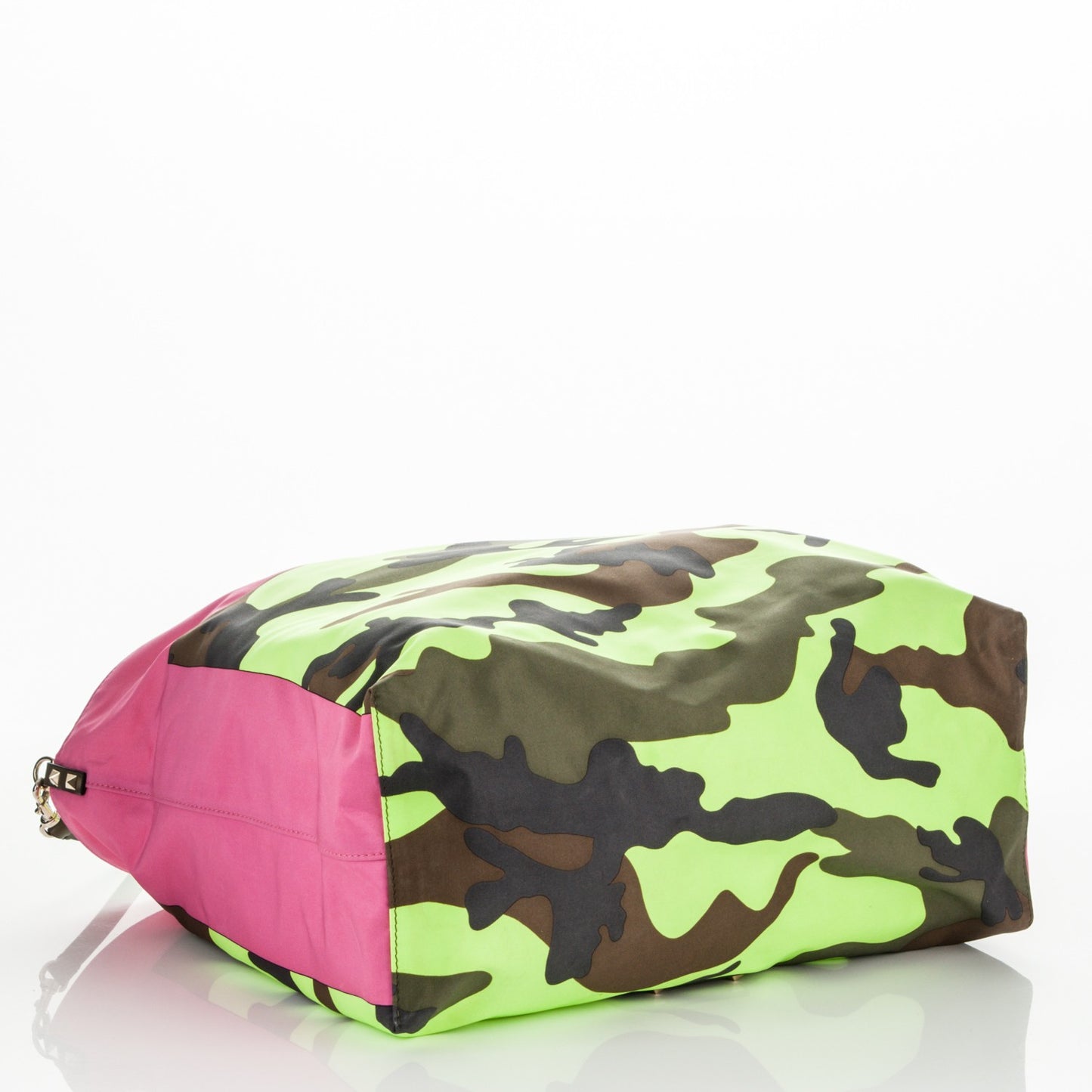 Nylon Camo Rockstud Foulard Tote Multicolor