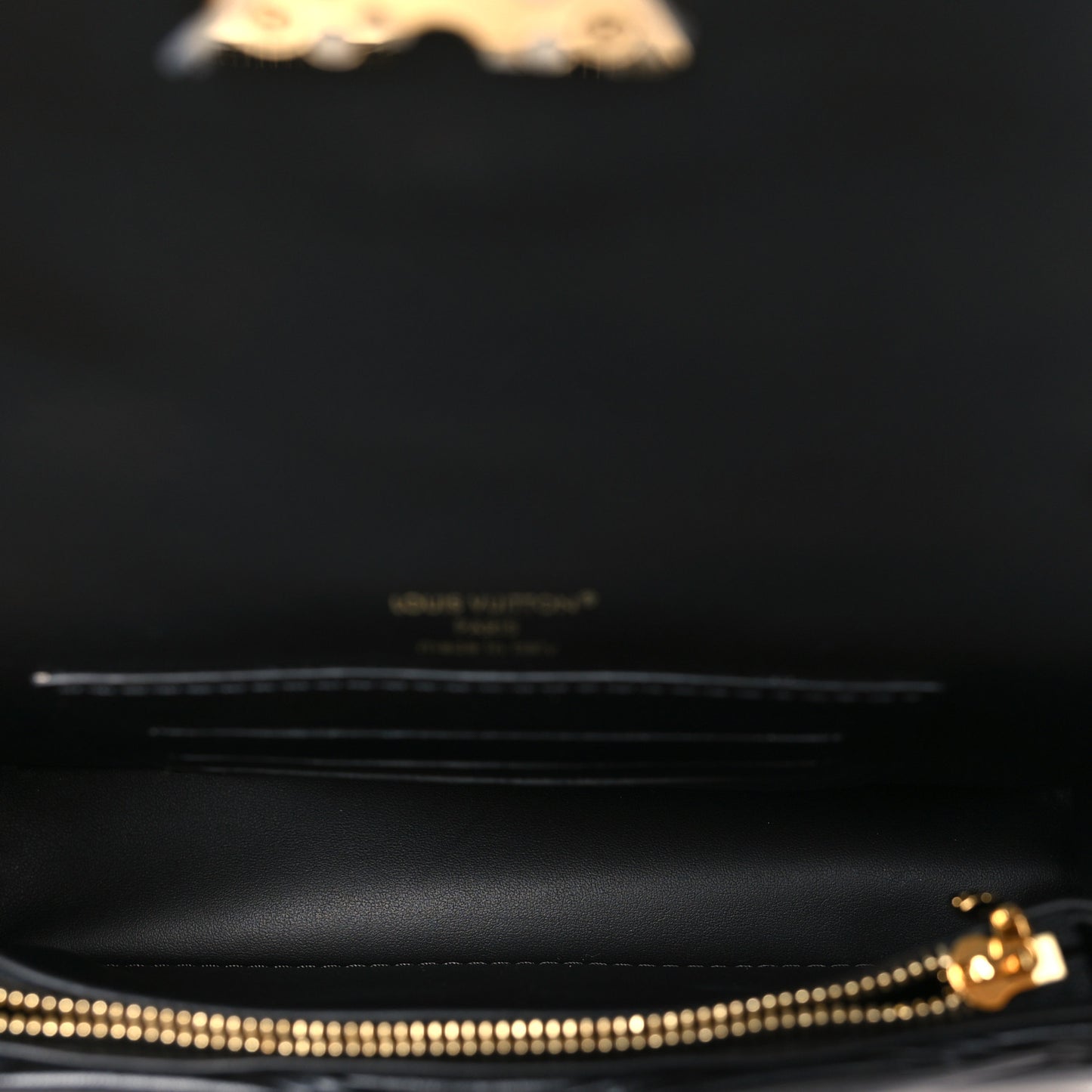 Lambskin Malletage Wallet On Chain GO-14 Black