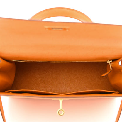 Hermes Ostrich Kelly Sellier 28 Abricot 5 of 11