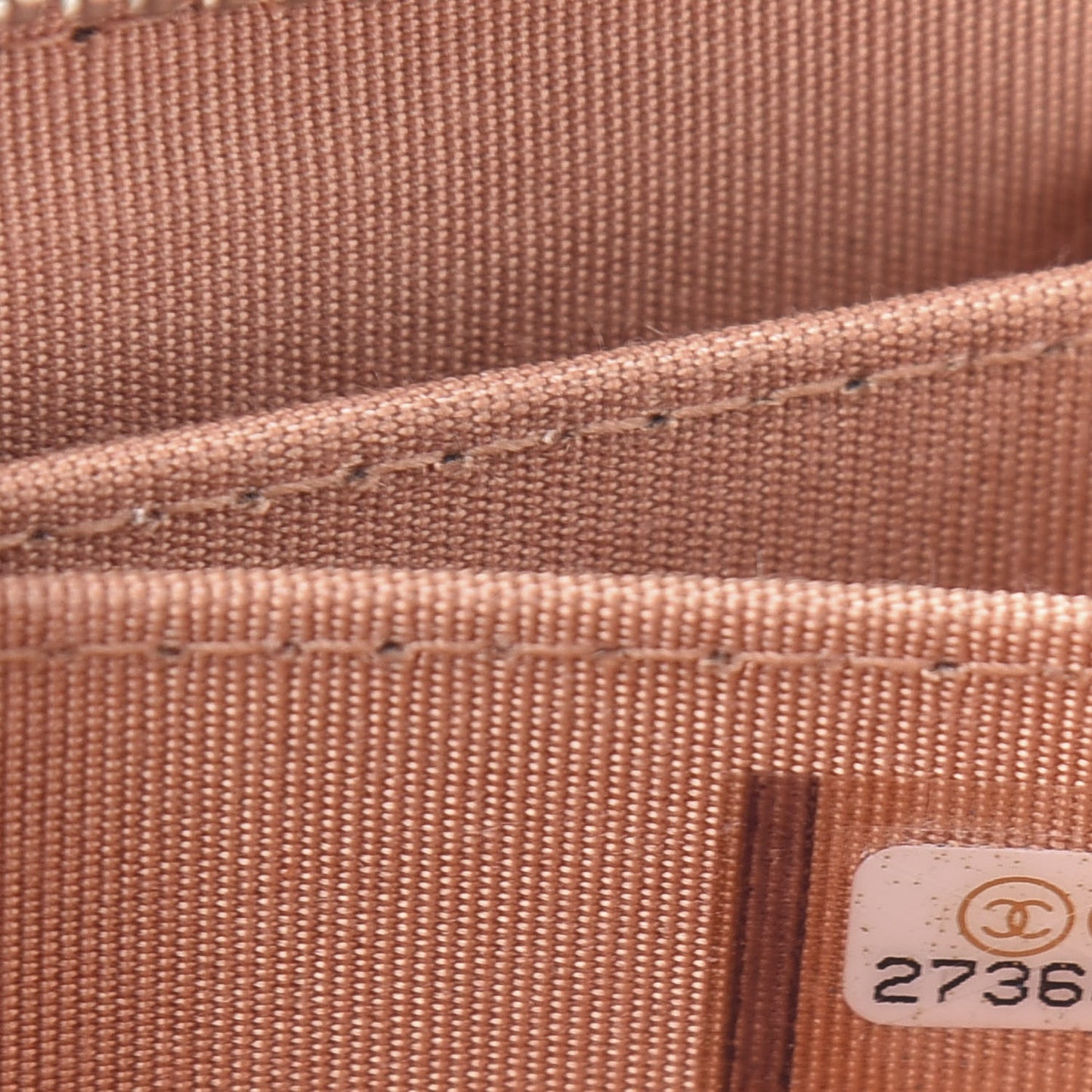 Caviar CC Small Zip Around Coin Purse Beige