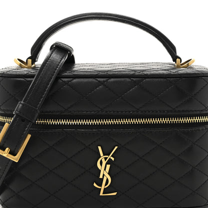 Saint Laurent Lambskin Quilted Mini Gaby Vanity Case Black 8 of 10