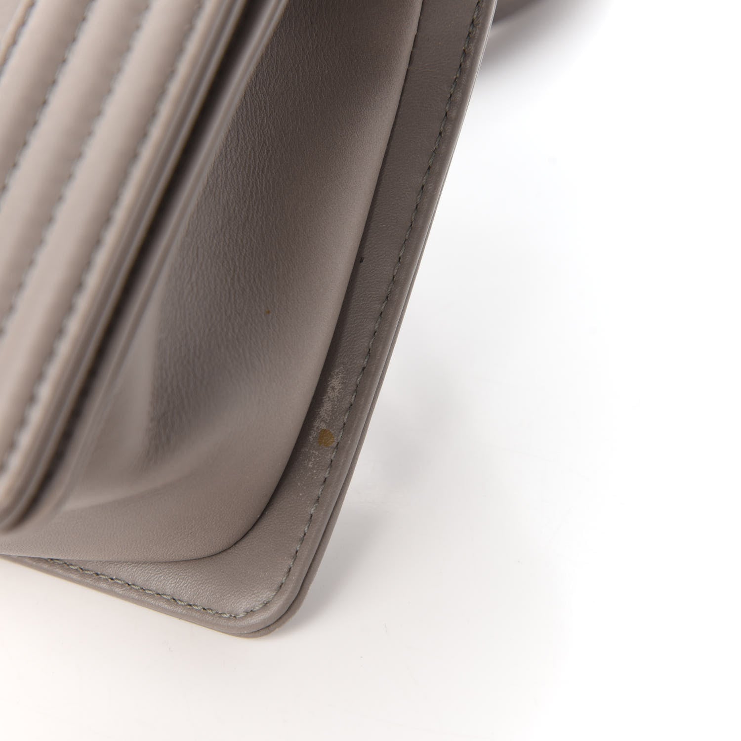 Chanel Calfskin Quilted Medium Boy Flap Grey 12 of 15