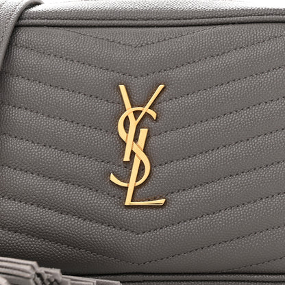 Saint Laurent Grain De Poudre Matelasse Monogram Mini Lou Camera Bag Fog 8 of 11