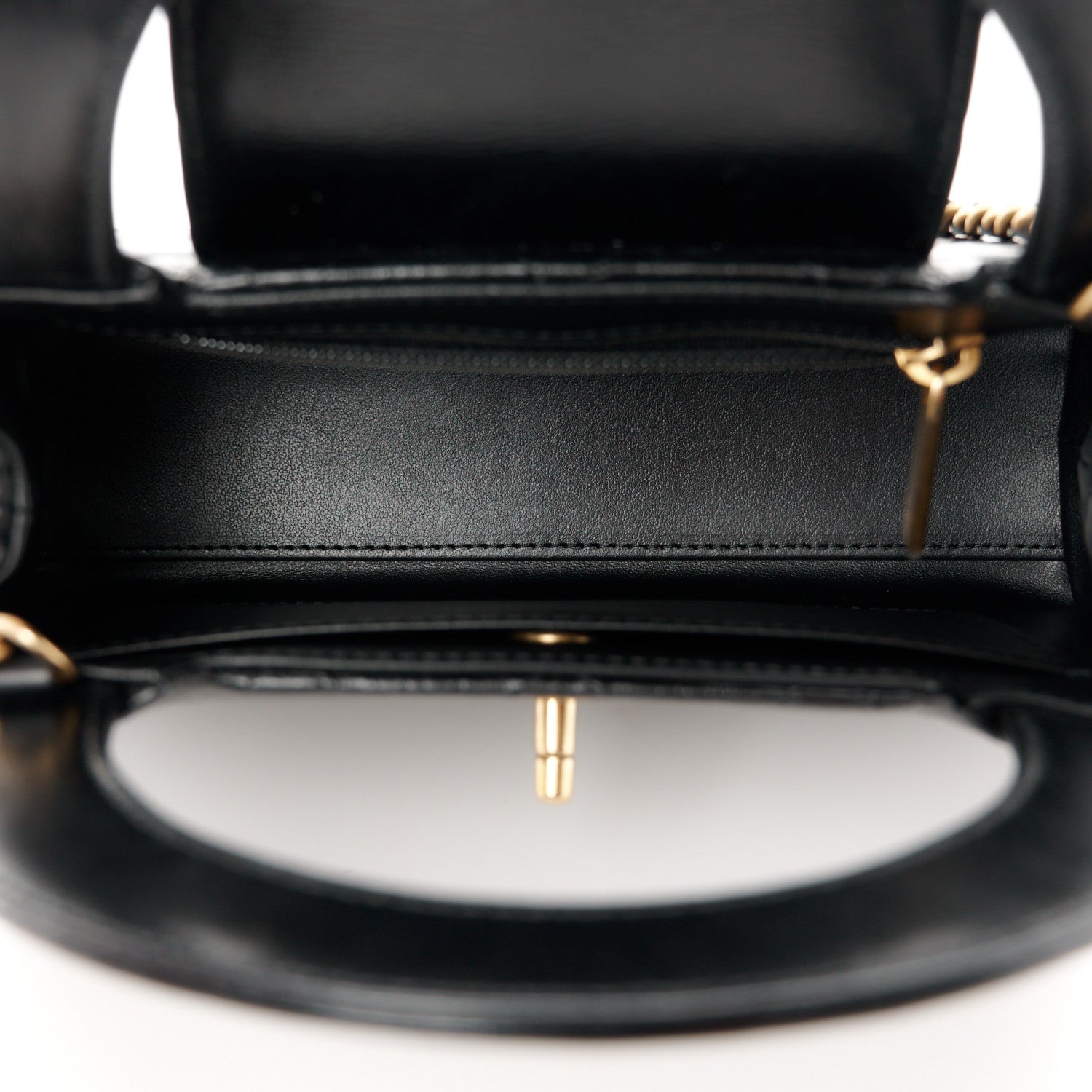 Chanel Shiny Aged Calfskin Quilted Nano Kelly Shopper Black 5 of 11