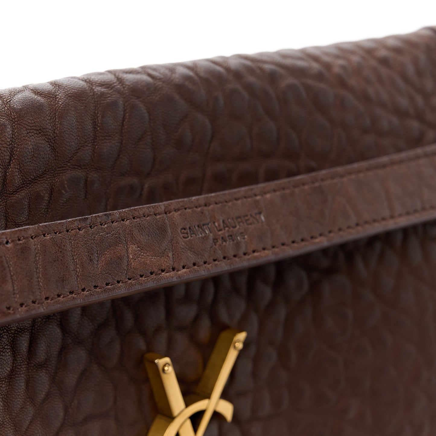Grained Lambskin Monogram Medium Niki Chain Satchel Dark Cork