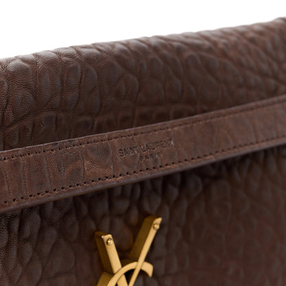 Saint Laurent Grained Lambskin Monogram Medium Niki Chain Satchel Dark Cork 12 of 13