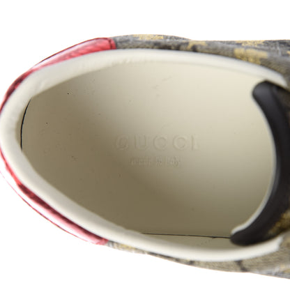 Gucci GG Supreme Monogram Bees Ayers Web Womens Ace Sneakers 38.5 Beige Oro Green Red 8 of 8