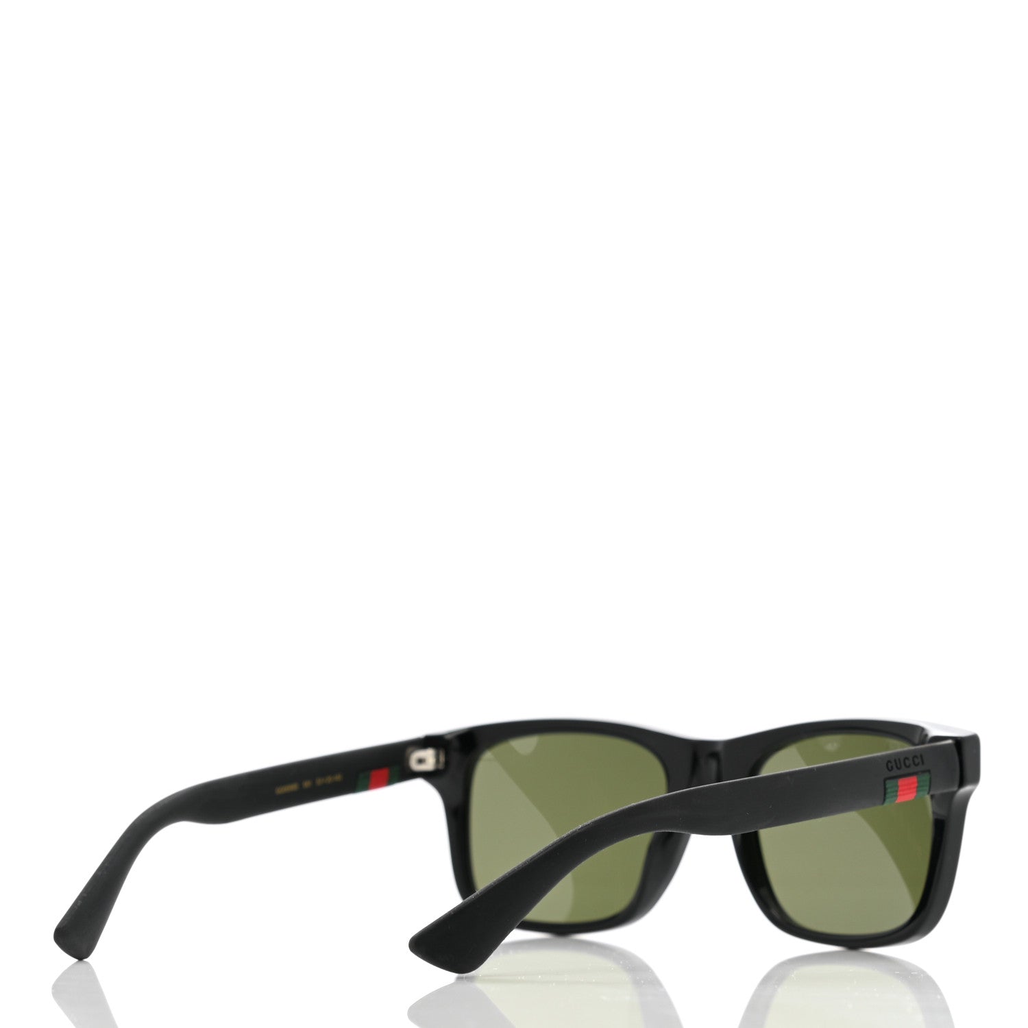 Gucci Square Frame Web Sunglasses GG0008S Black 4 of 9