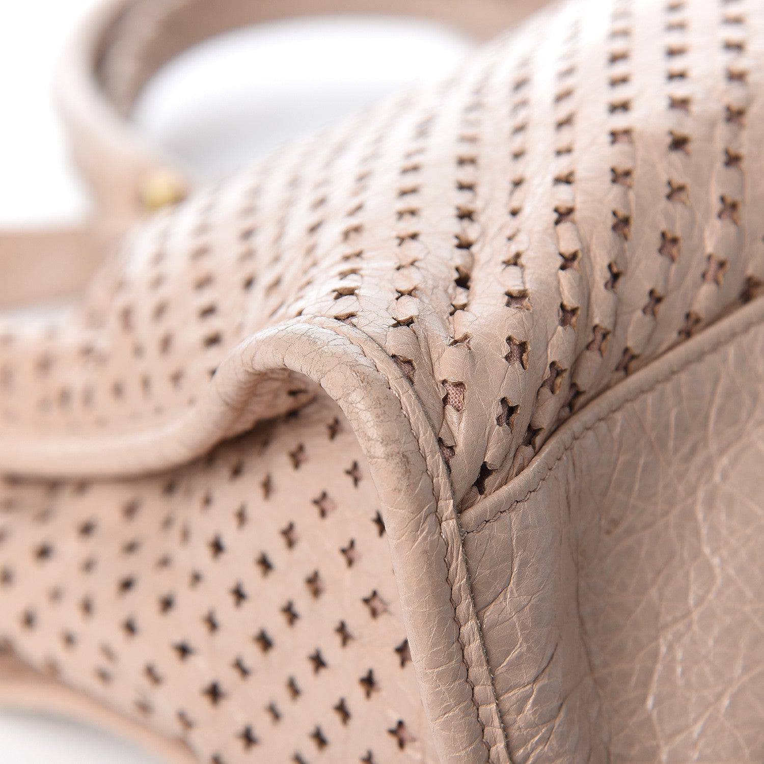 Balenciaga Agneau Laser Cut Cross Classic Gold Hardware City Rose Peach 9 of 12