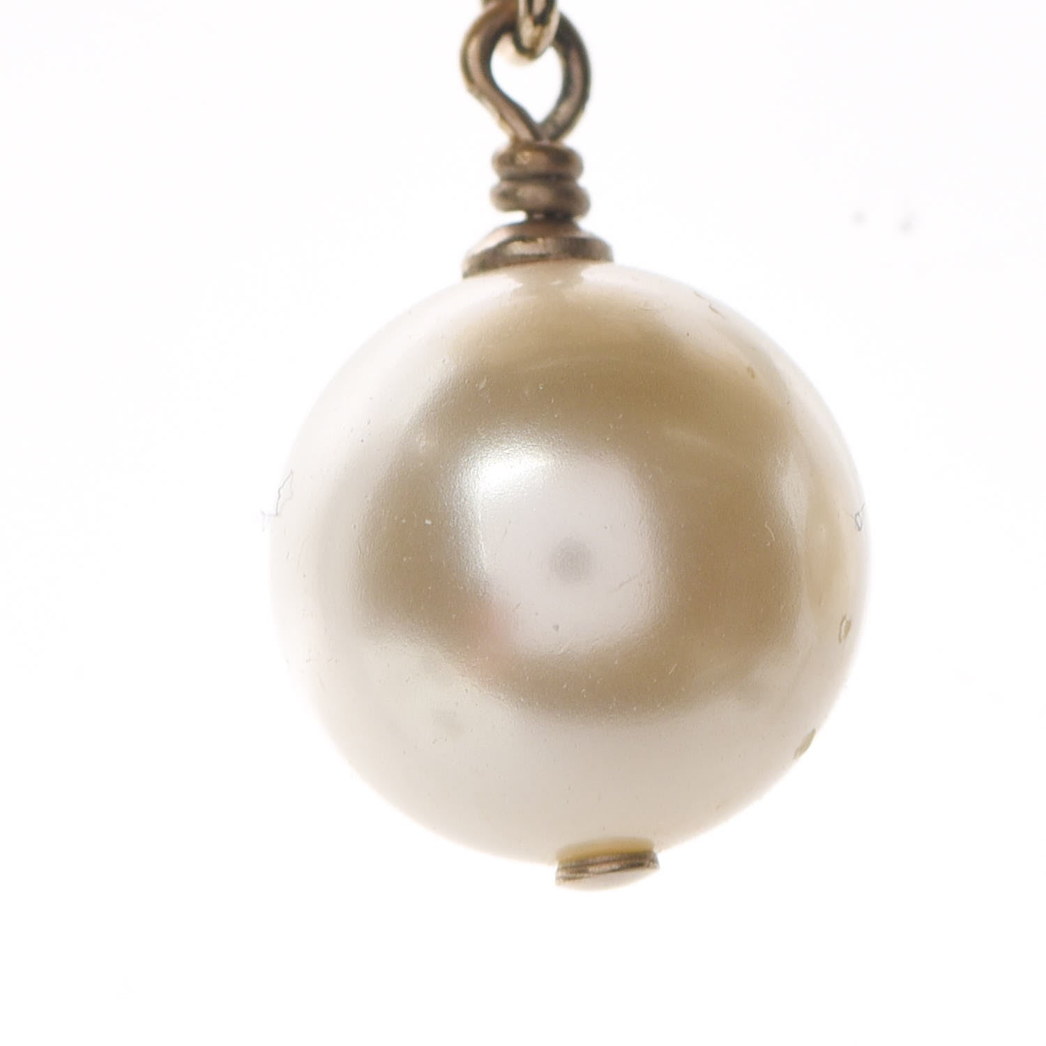 Chanel Pearl CC Drop Earrings Gold 6 of 8