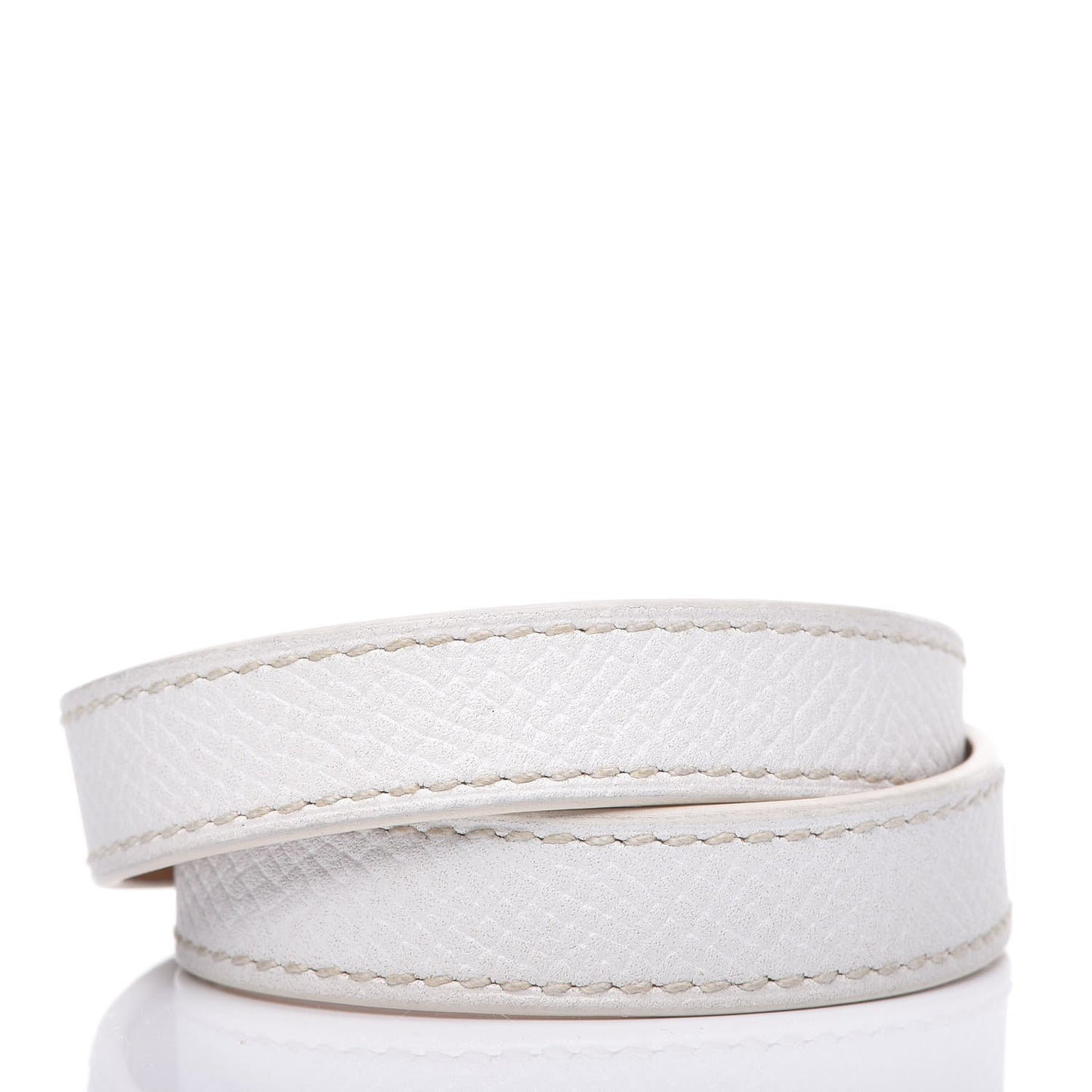 Epsom Kelly Double Tour Bracelet S White