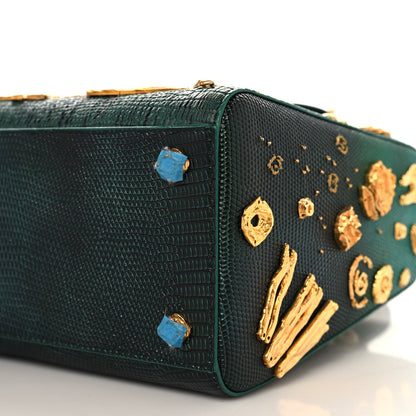 Christian Dior X LINA IRIS VIKTOR Lizard Embellished Medium Lady Dior Art Green Multicolor 10 of 10