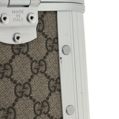 Gucci GG Supreme Monogram Aluminum Porter Beauty Case Silver 16 of 16