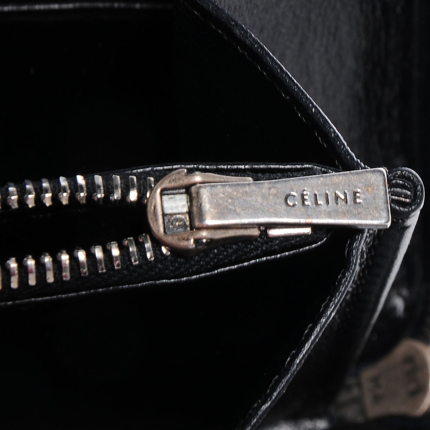 Drummed Calfskin Zip Around Wallet Navy