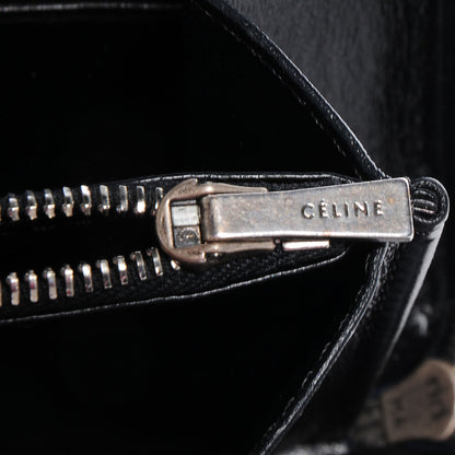 Celine Drummed Calfskin Zip Around Wallet Navy 7 of 10