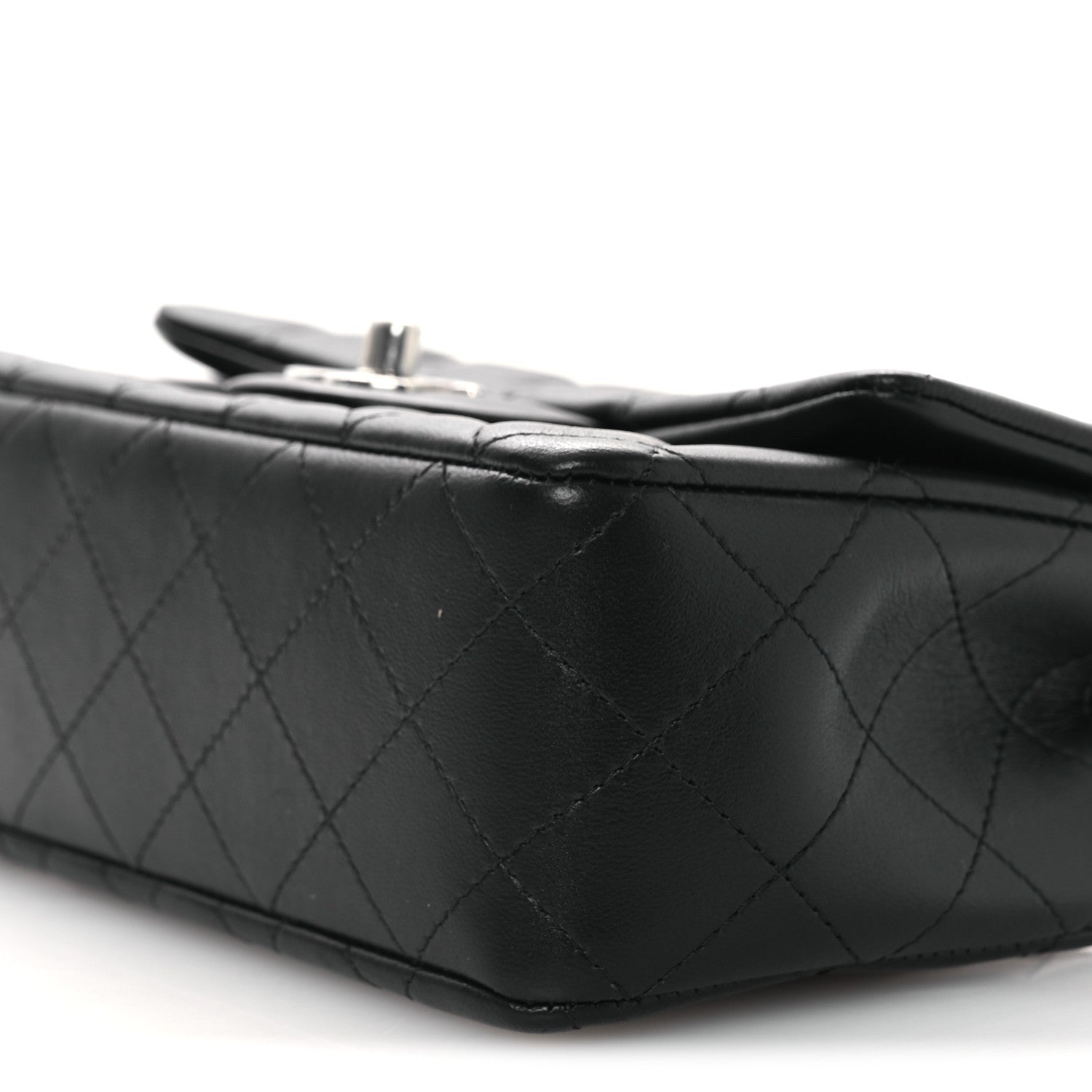 Chanel Lambskin Quilted Mini Rectangular Flap Black 10 of 13