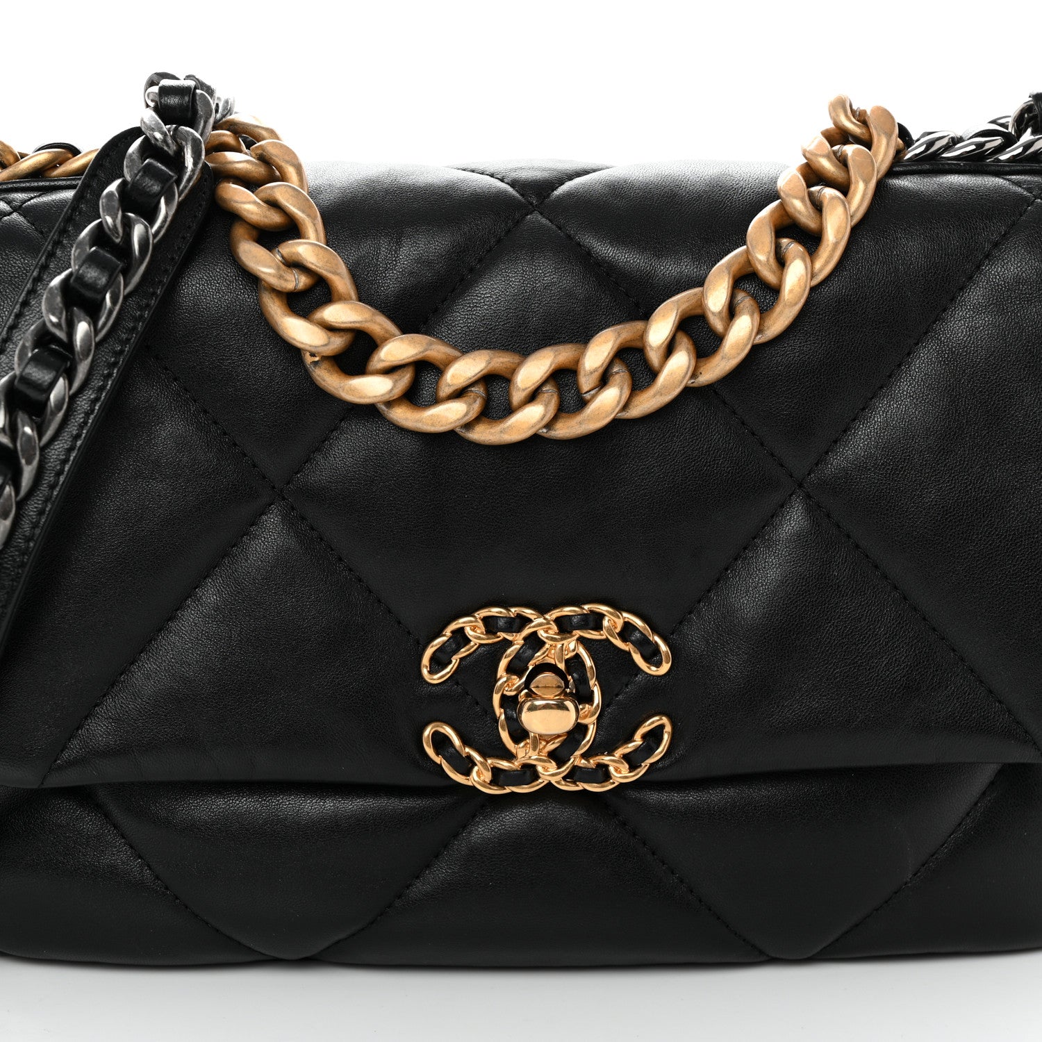 Chanel Lambskin Quilted Medium Chanel 19 Flap Black 8 of 12
