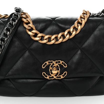 Chanel Lambskin Quilted Medium Chanel 19 Flap Black 8 of 12
