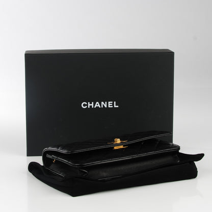 Chanel Aged Calfskin Reissue Wallet On Chain WOC Black 4 of 9