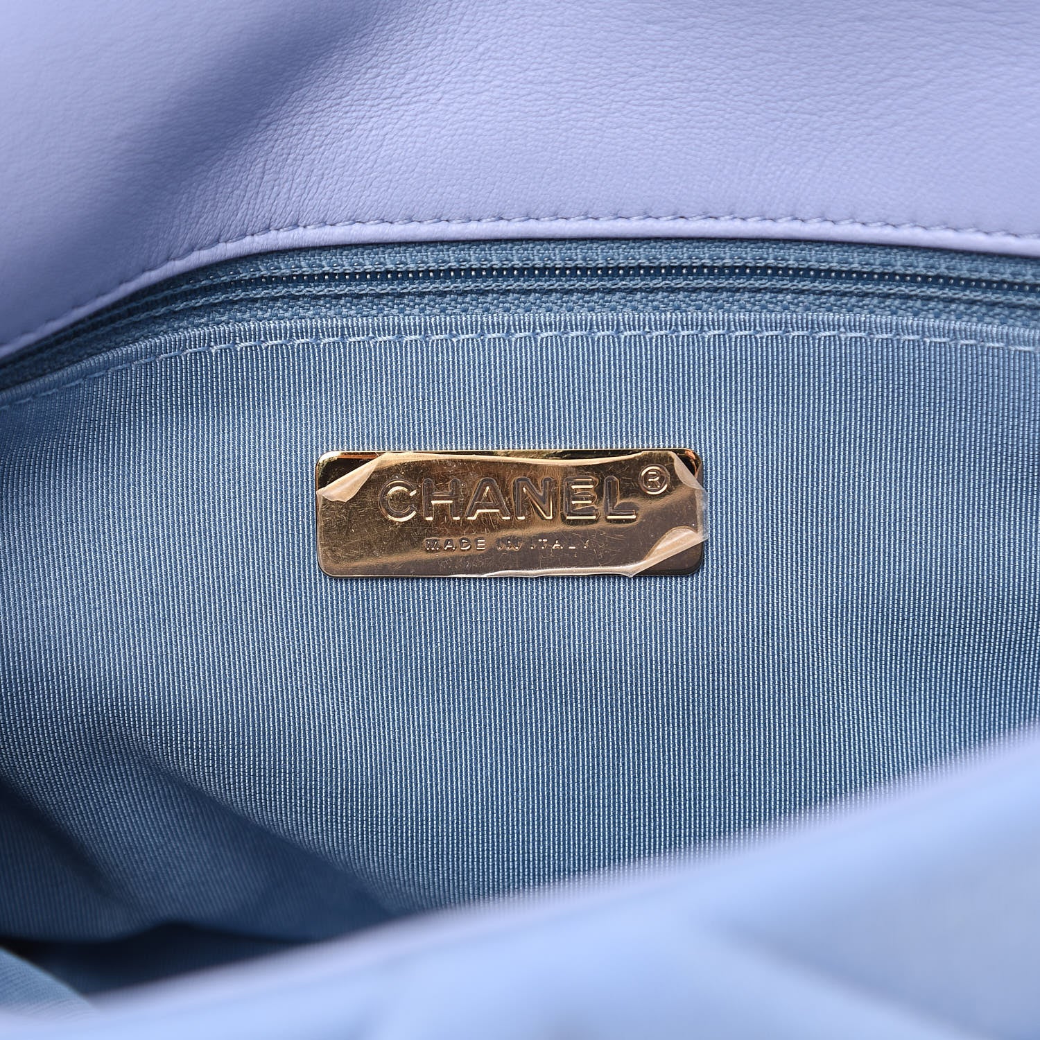 Chanel Jersey Lambskin Quilted Medium 19 Flap Light Blue 6 of 10