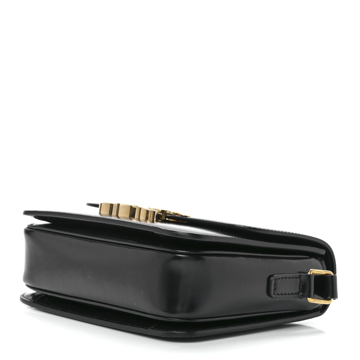 Celine Shiny Calfskin Teen Triomphe Black 10 of 12